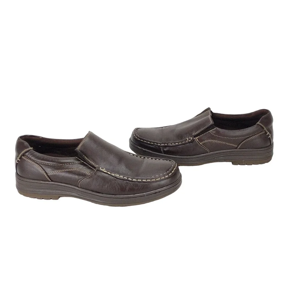 Bruno Marc Men's Loafers Dark Brown Classic Slip On Lightweight Shoes Size 10